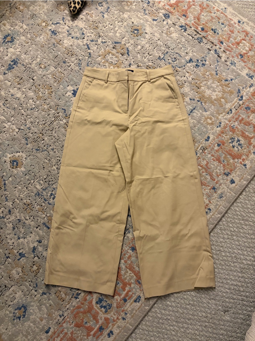 J. Crew Wide-Leg Trouser in Light Khaki